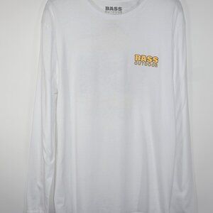 Bass Outdoor Men's White Marshmallow Mesa Path Long-Sleeve T-shirt, size L